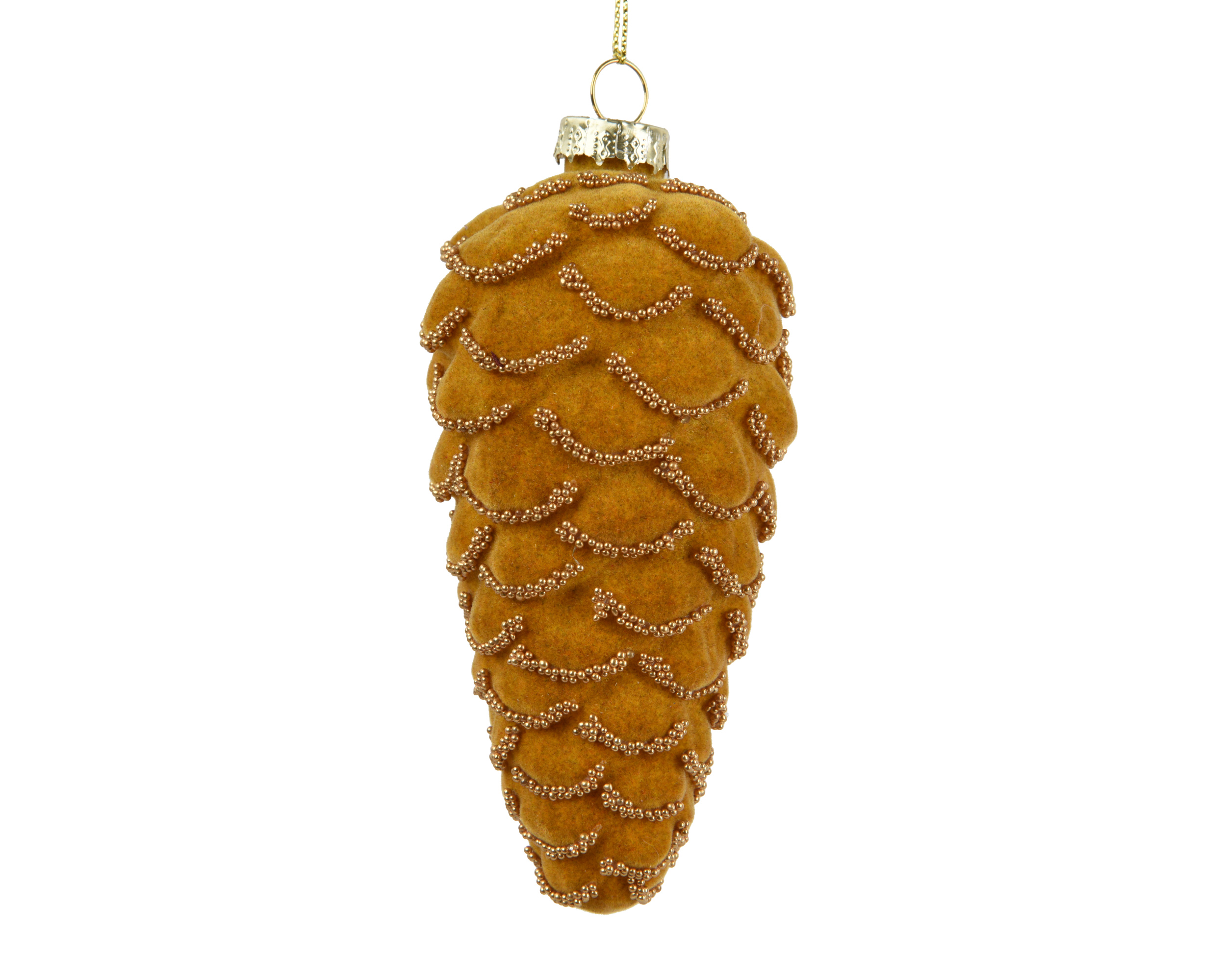 71904-1 Novogodišnji ukras šišarka YELLOW - Image 1