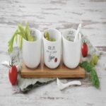 KITCHEN ELEMENTS Set za umake sa podlogom od bambusa, 3 činije i kašičicama - Image 4
